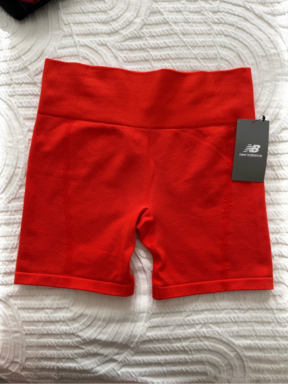 New Balance Women's Bright orange High-Waist Bike Shorts